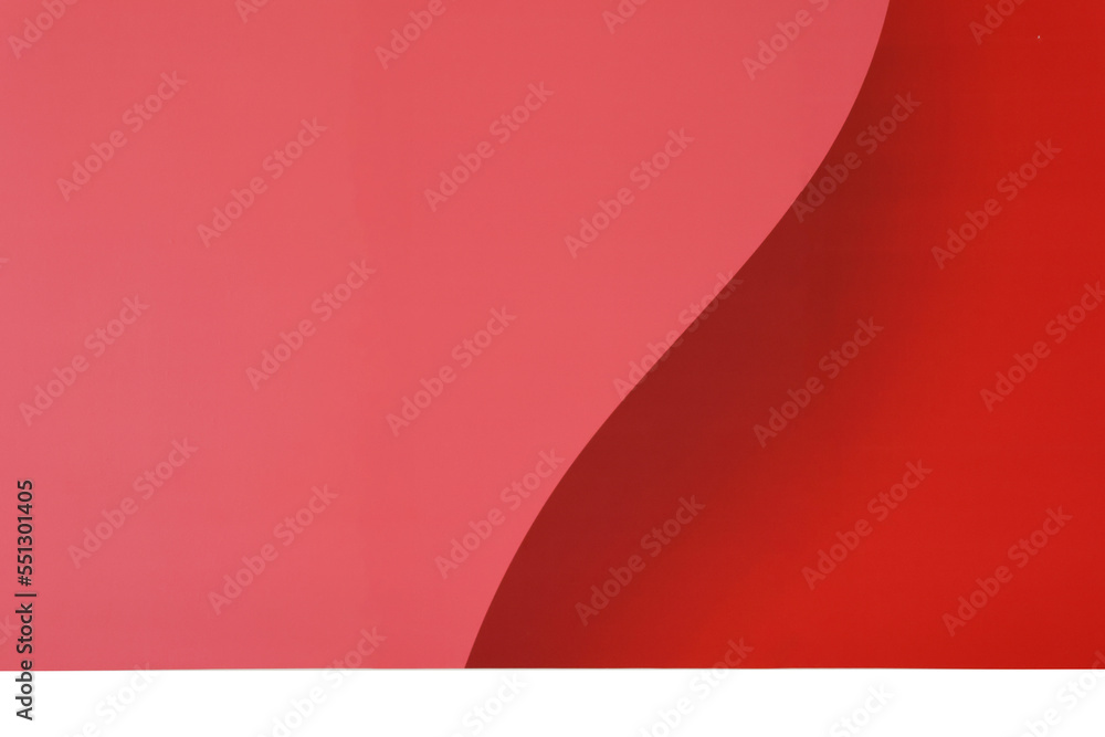 Two tone color pink and red curve backdrop background, clean and bright on the wall Two tone color pink and red curve backdrop background, clean and bright on the wall