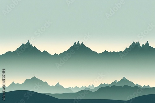 mountain landscape in the morning © LikotoArtworks