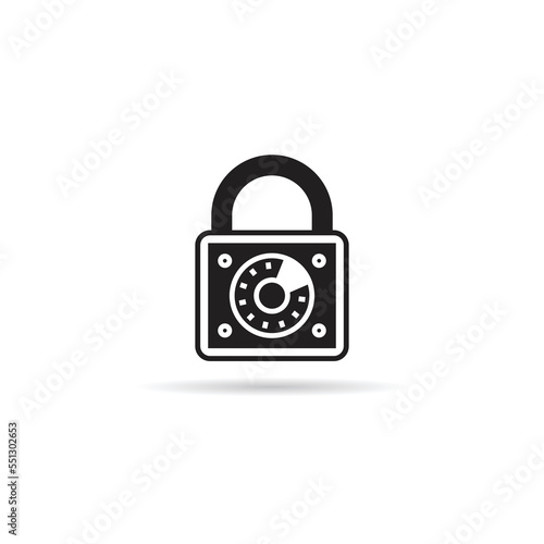 padlock icon on white background