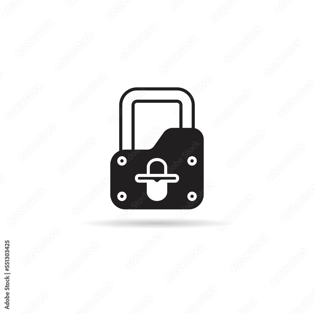 lock icon on white background lock icon on white background