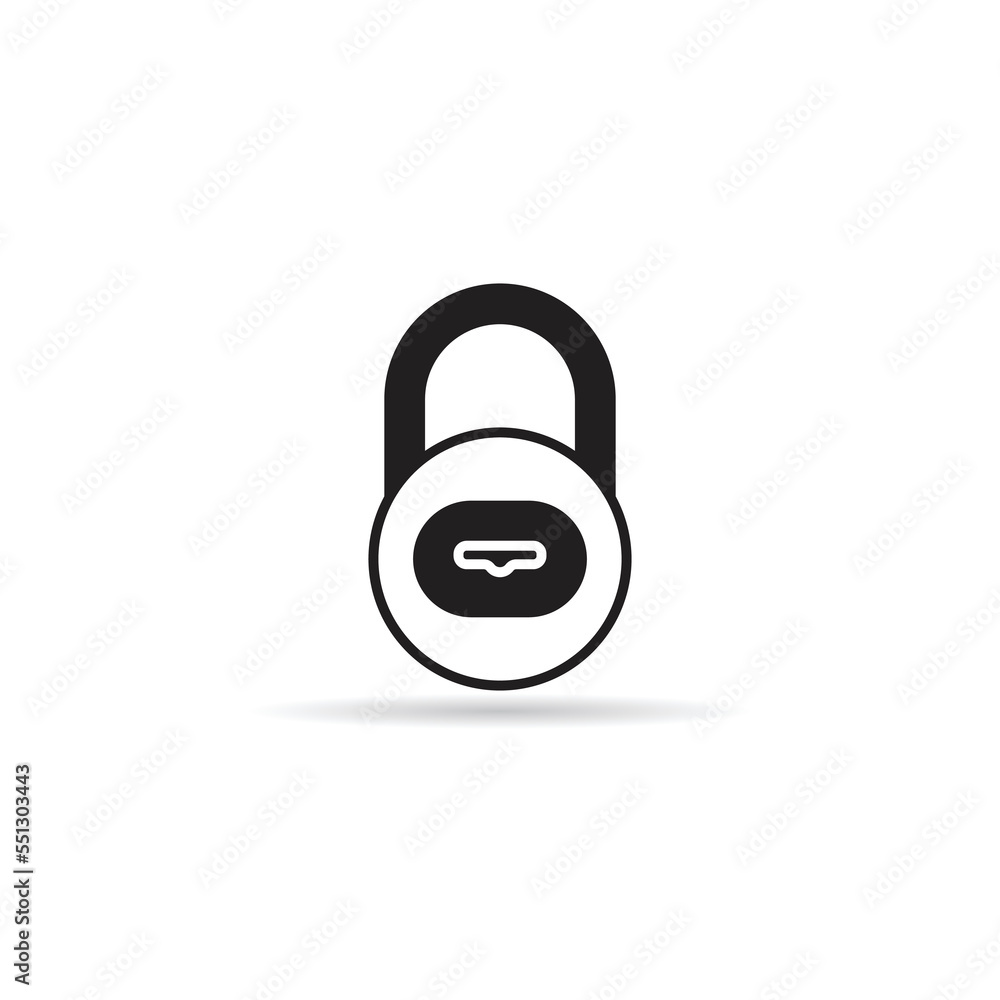 padlock icon on white background padlock icon on white background
