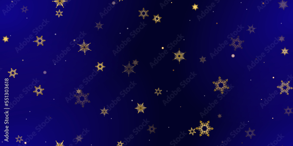 Gold Falling Snowflakes seamless pattern. Gold Falling Snowflakes seamless pattern.