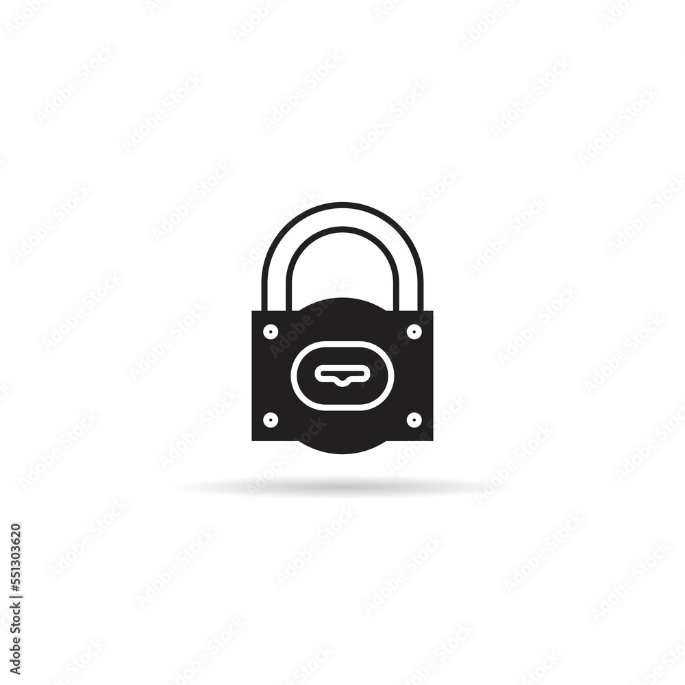 padlock icon on white background padlock icon on white background