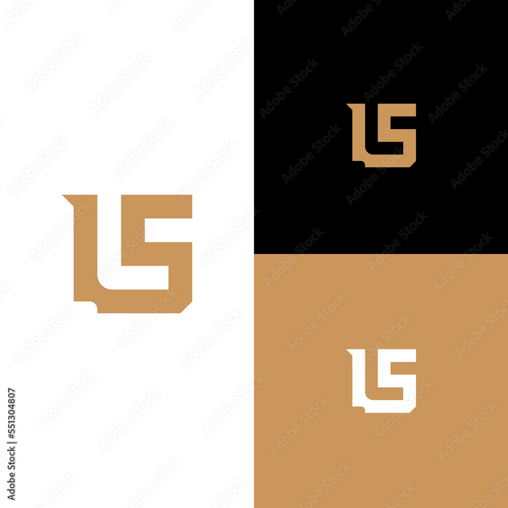 Obraz premium LS Initial letter logo, modern bold logo