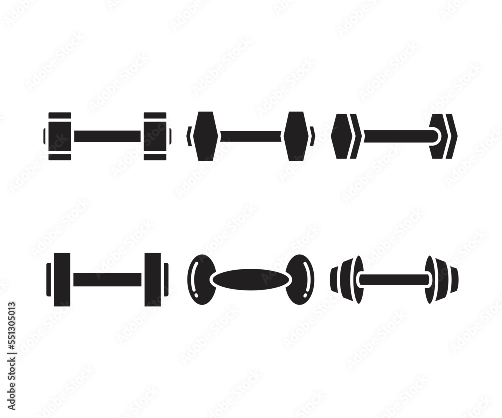 dumbbell icons set vector illustration dumbbell icons set vector illustration