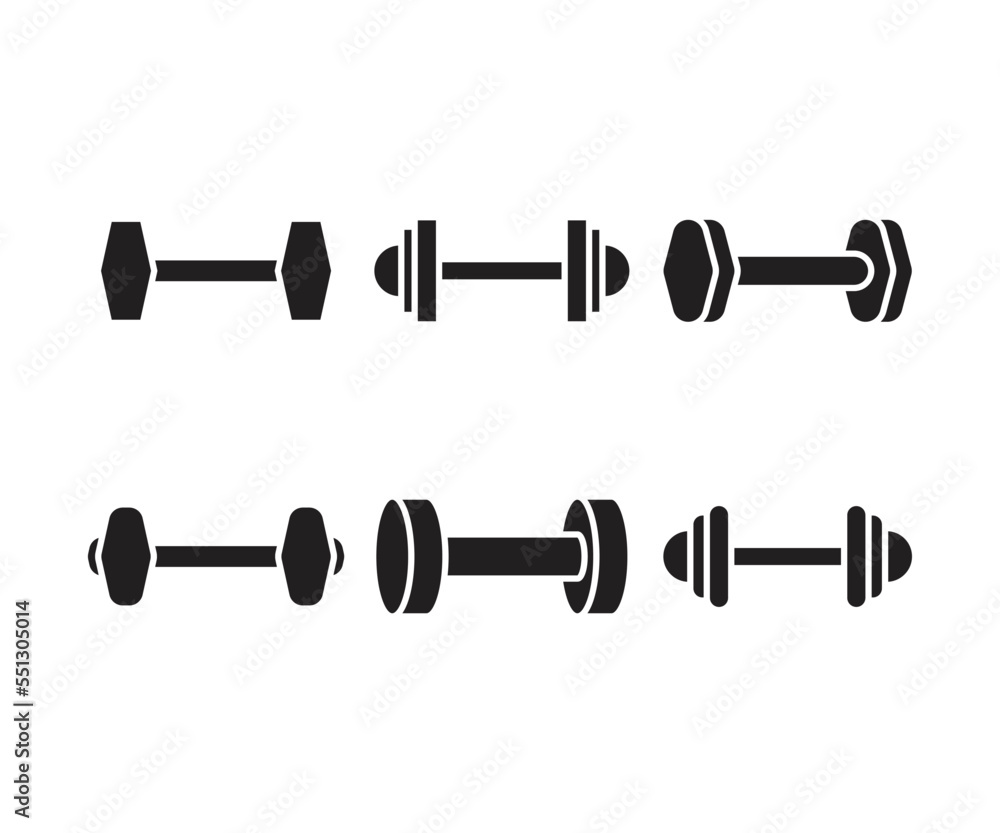 dumbbell icons set vector illustration dumbbell icons set vector illustration