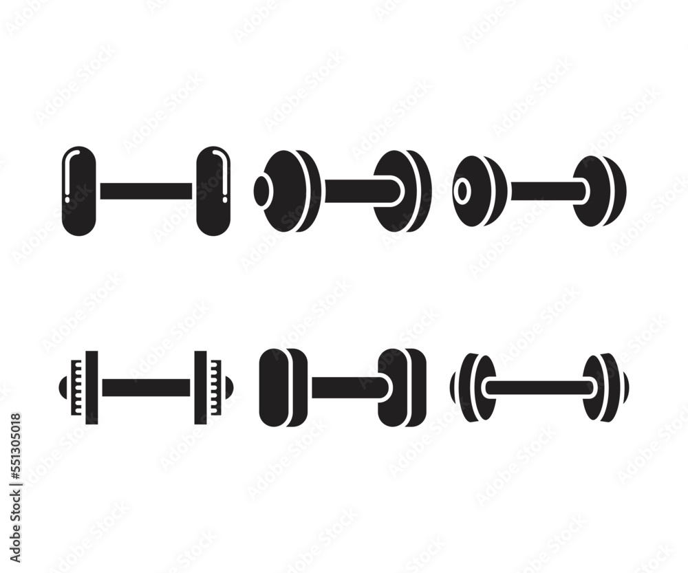 dumbbell icons set vector illustration dumbbell icons set vector illustration