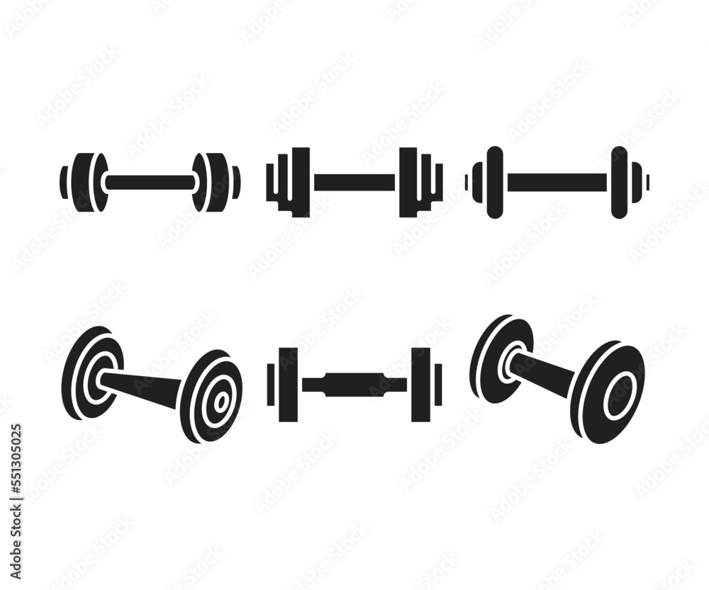 dumbbell icons set vector illustration dumbbell icons set vector illustration