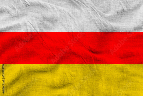 National flag of South Ossetia. Background with flag of South Ossetia