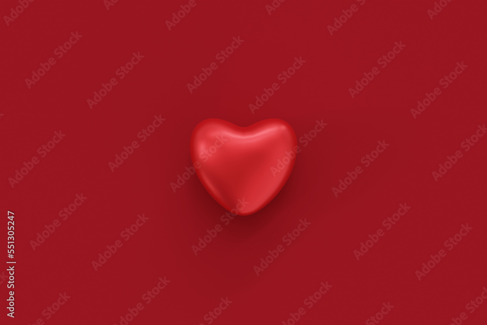 Valentine red heart shape background, 3d rendering Valentine red heart shape background, 3d rendering