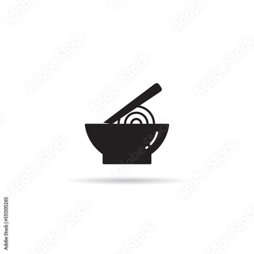 noodle bowl icon vector illustration
