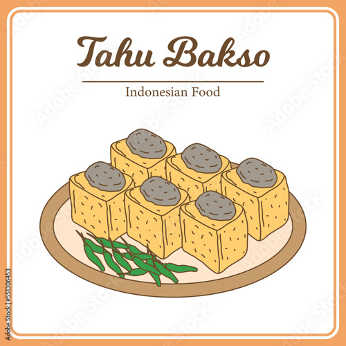 Delicious Traditional Indonesian Food Called Tahu Bakso