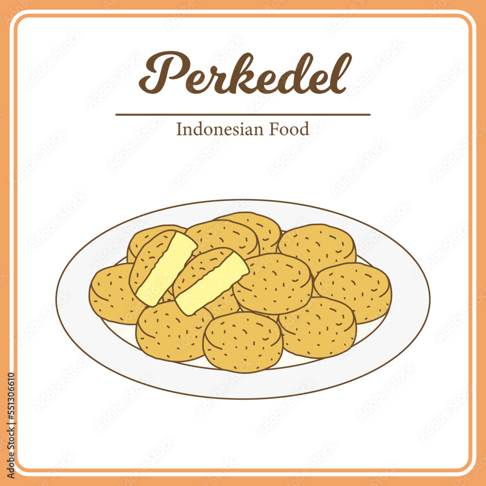 Delicious Traditional Indonesian Food Called Perkedel or Mashed Potato Delicious Traditional Indonesian Food Called Perkedel or Mashed Potato