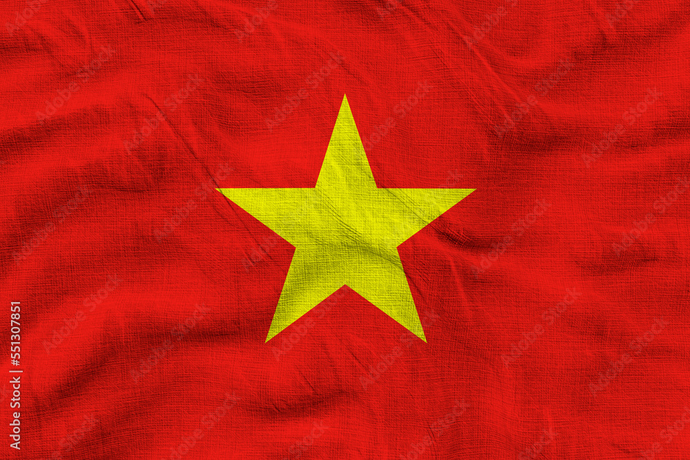 National flag of Vietnam. Background with flag of Vietnam. National flag of Vietnam. Background with flag of Vietnam.
