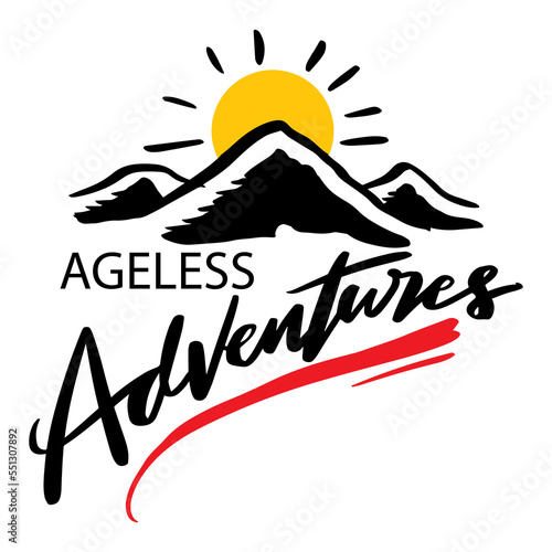 Ageless adventure logo concept design.