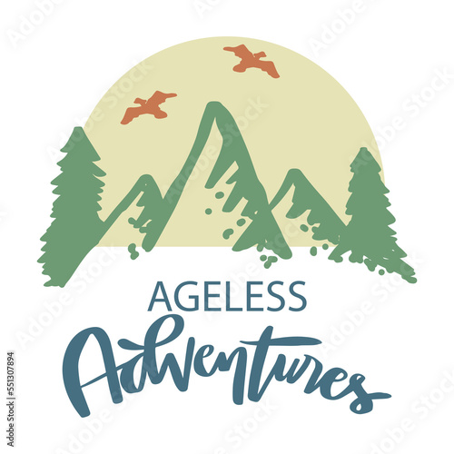 Ageless adventure logo concept design.