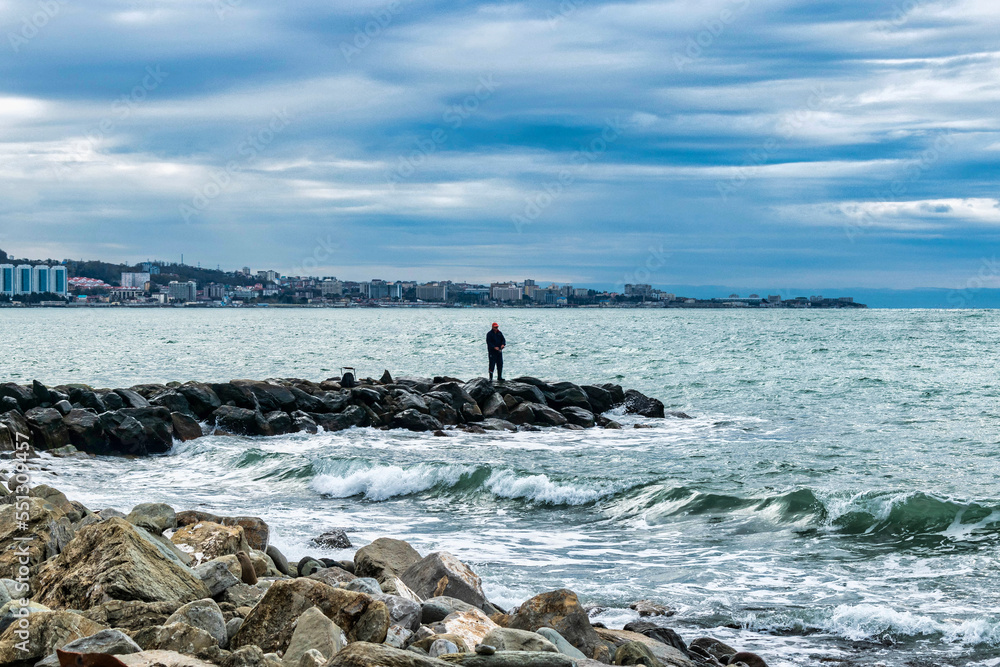 man on the beach