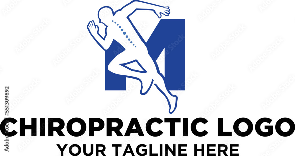 Letter-initial-M-Chiropractic-athlete-spine-care-health-logo-design-vector Letter-initial-M-Chiropractic-athlete-spine-care-health-logo-design-vector