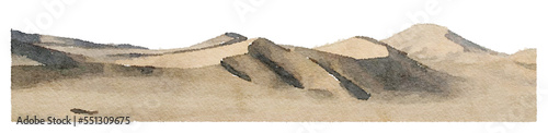 watercolor landscape on paper