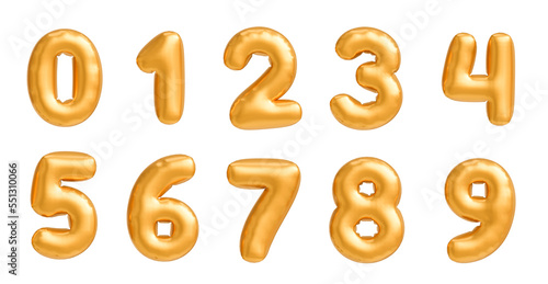Gold Number Balloon for Party, New Year Celebrate, Wedding, Birthday, Holiday and decorate photo