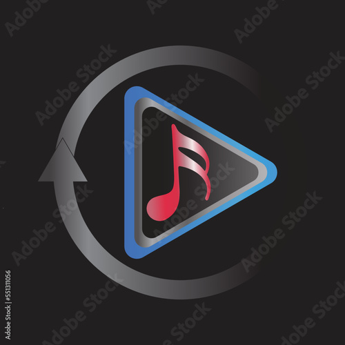 music converter isolated vector design on black background