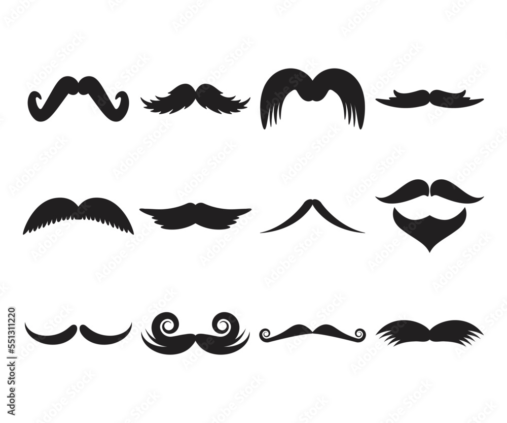 moustache icons set vector illustration moustache icons set vector illustration