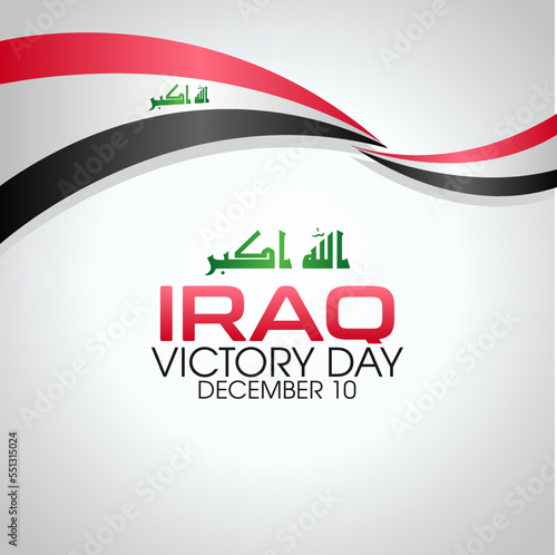 vector graphic of iraq victory day good for iraq victory day celebration. flat design. flyer design.flat illustration.
