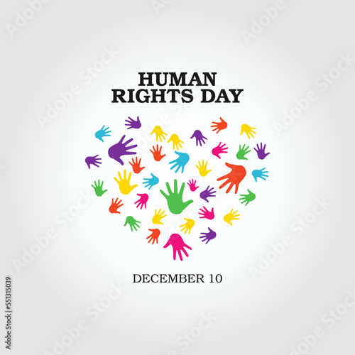 vector graphic of human rights day good for human rights day celebration. flat design. flyer design.flat illustration.