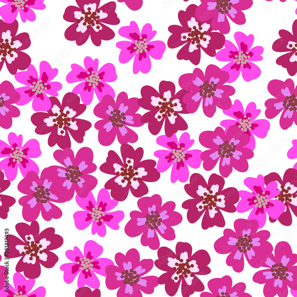 Floral seamless patterns. Vector design for paper, cover, fabric, interior decor and other users