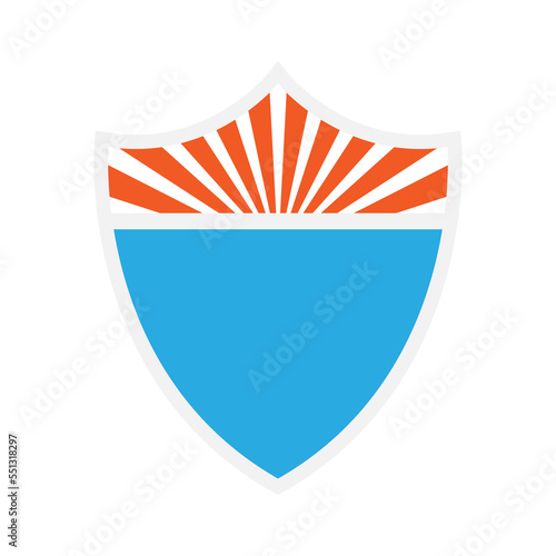 Free Download Organization badge design. Shield logo flat style - GFXLoad