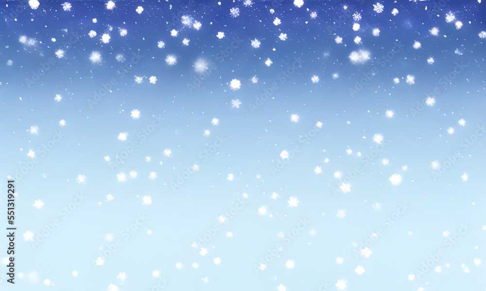 snow and light blue gradient Christmas background