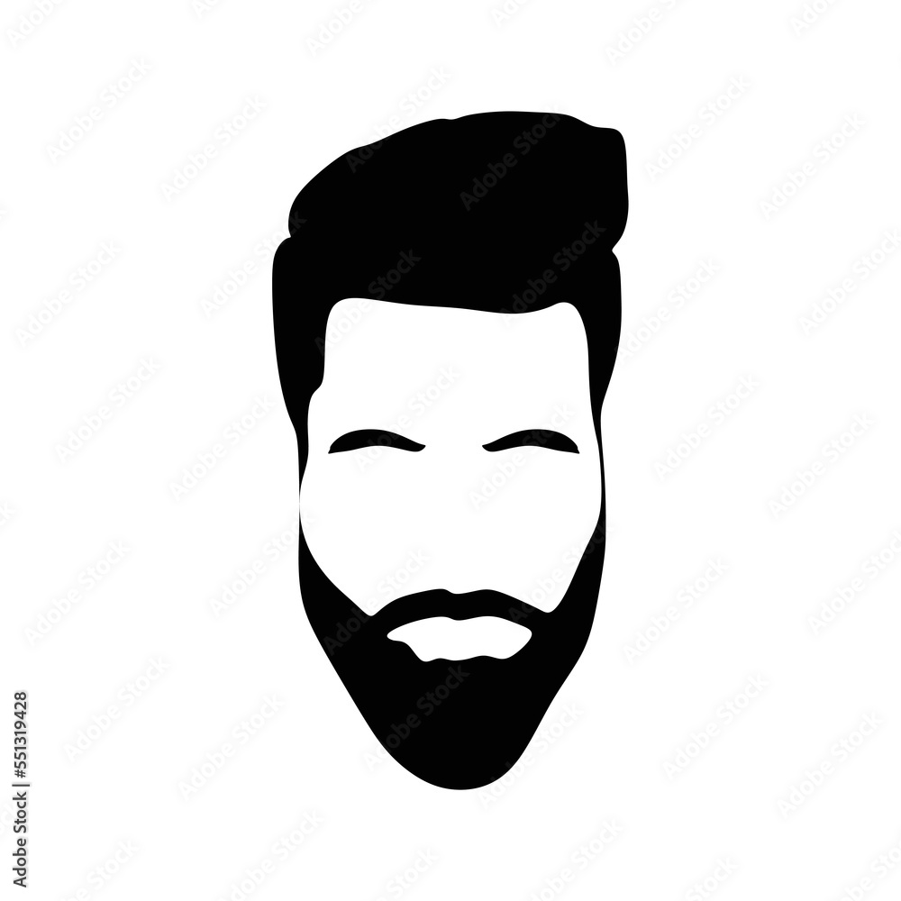vector face and barber face logo and man's salon logo vector PNG black and white design vector face and barber face logo and man's salon logo vector PNG black and white design