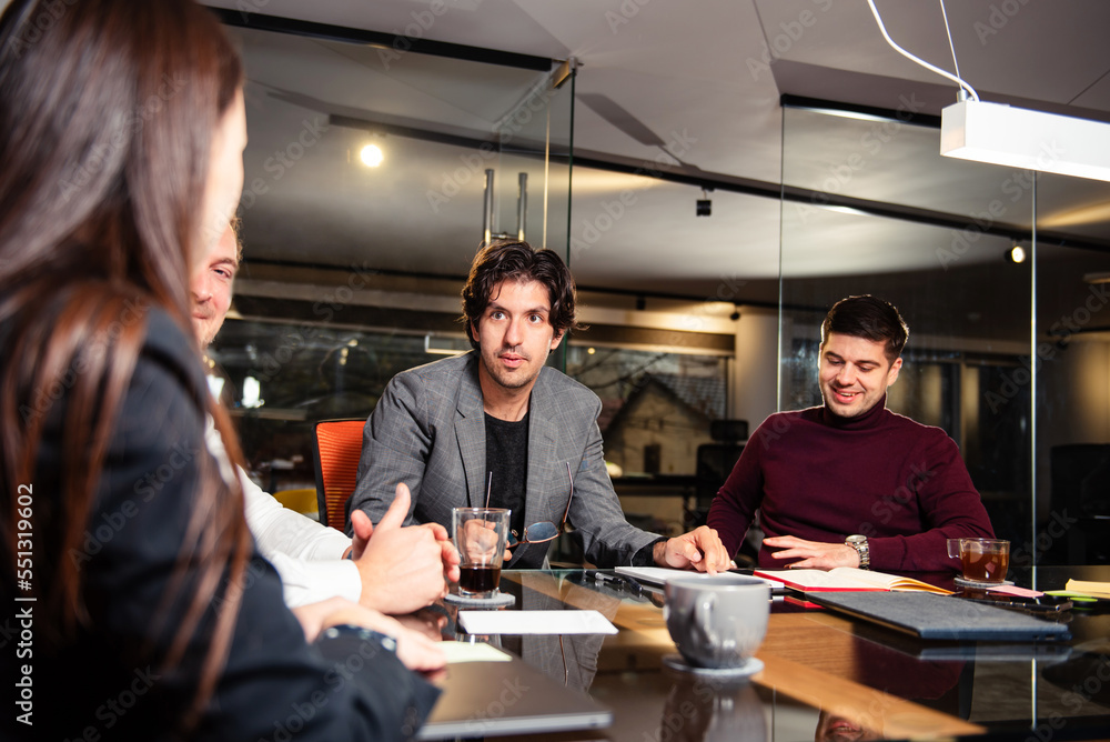 Corporate business team on meeting in modern office Corporate business team on meeting in modern office
