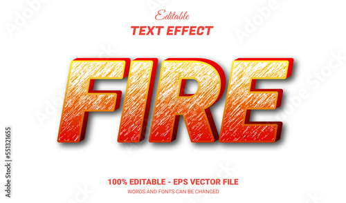 fire 3d editable text style effect