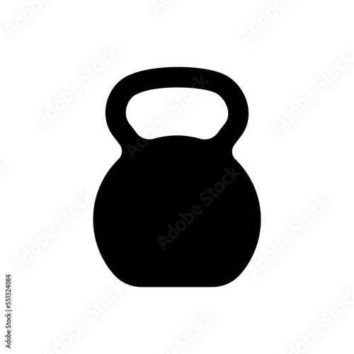 kettlebell vector logo template in trendy flat design