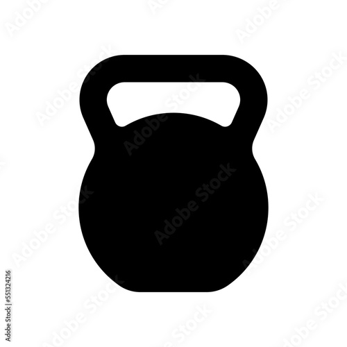 kettlebell vector logo template in trendy flat design