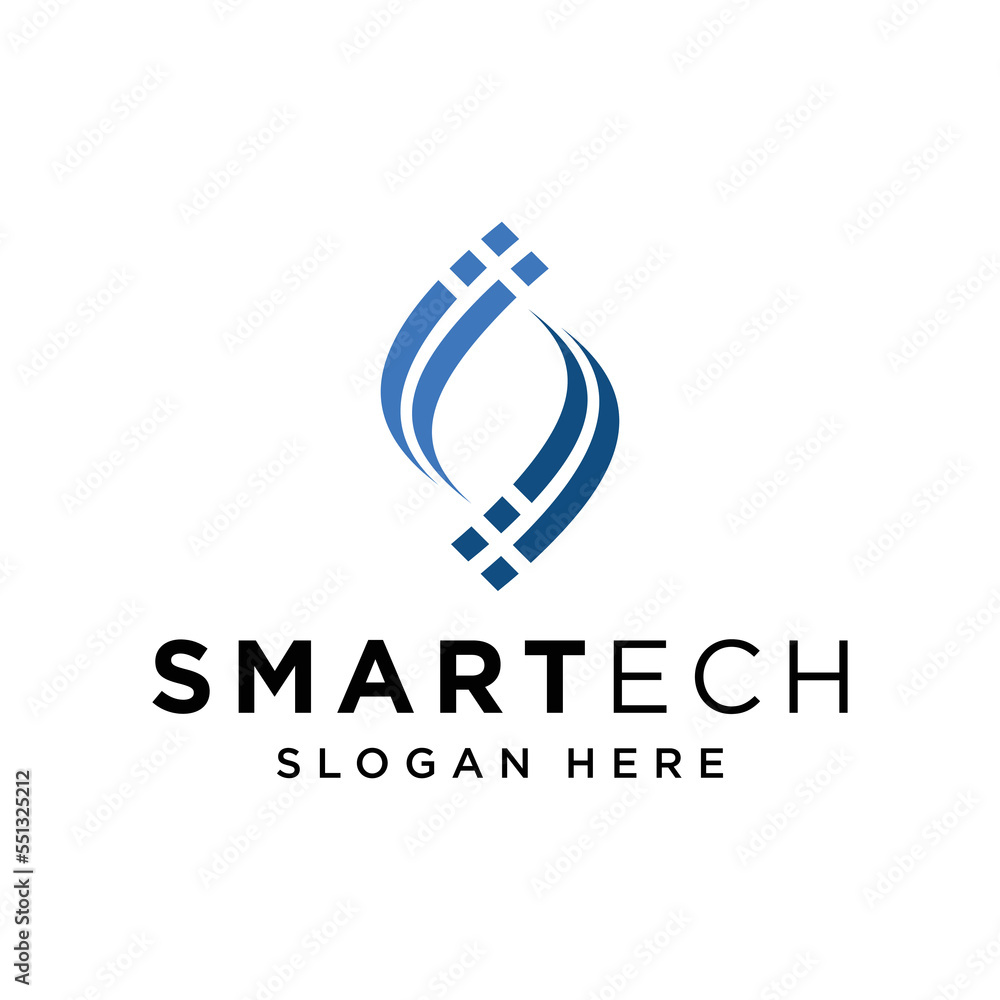 Vector graphic of technology logo design template Vector graphic of technology logo design template