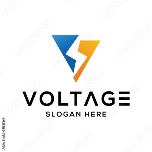 Free Download Vector graphic of voltage logo design template - GFXLoad