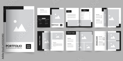 Architecture or interior portfolio professional architecture portfolio template