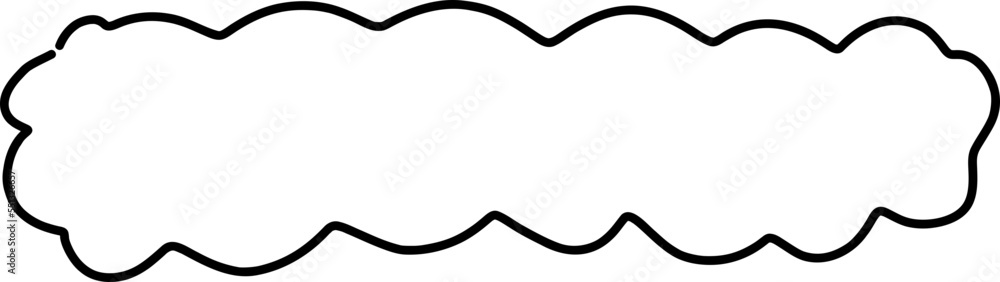 Fototapeta premium cloud border hand drawn