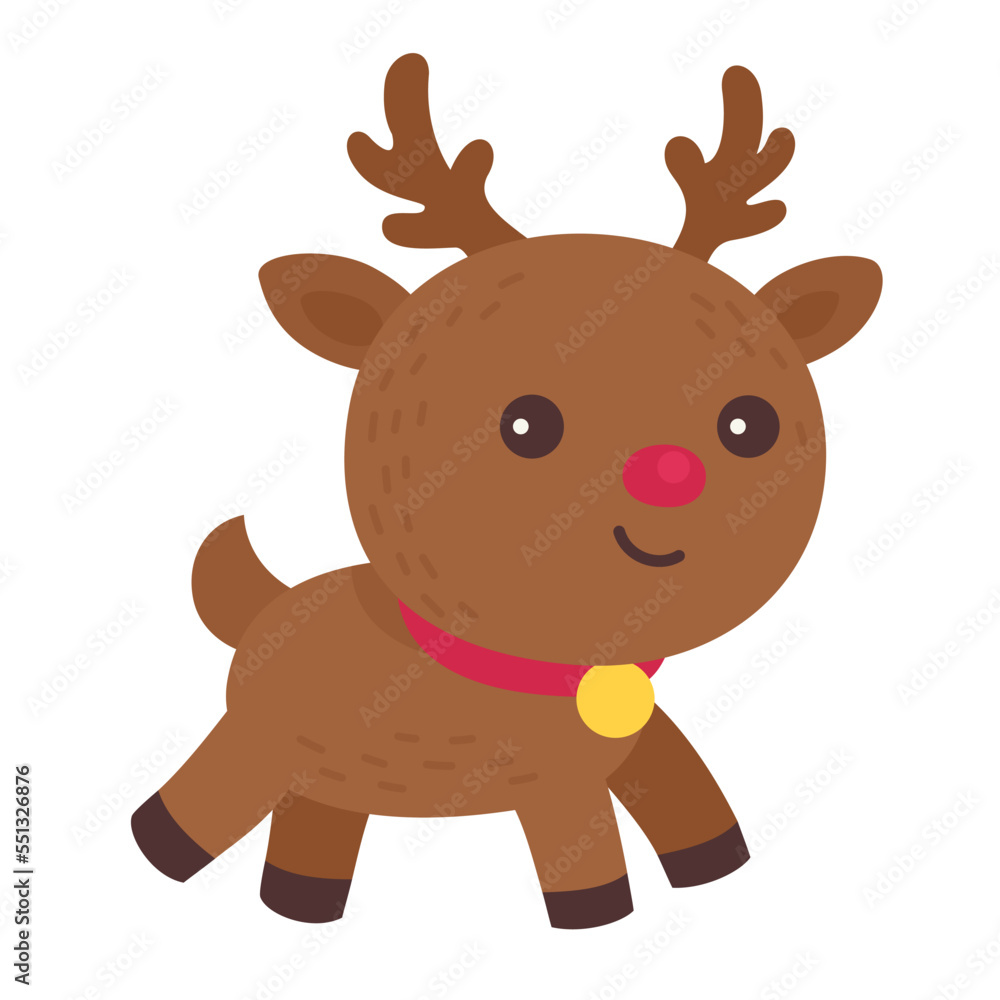 Reindeer icon, Christmas doodle vector illustration Reindeer icon, Christmas doodle vector illustration
