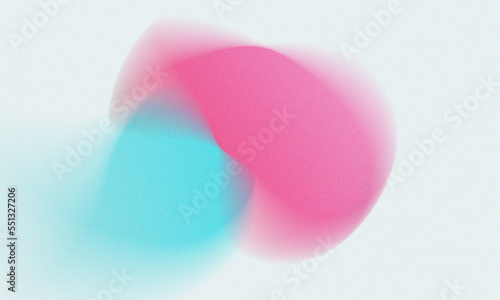 Pink blue gradient white background in the center abstract grain effect