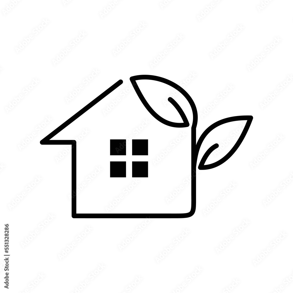 line eco house icon design. green estate sign and symbol. natural resident vector illustration. line eco house icon design. green estate sign and symbol. natural resident vector illustration.
