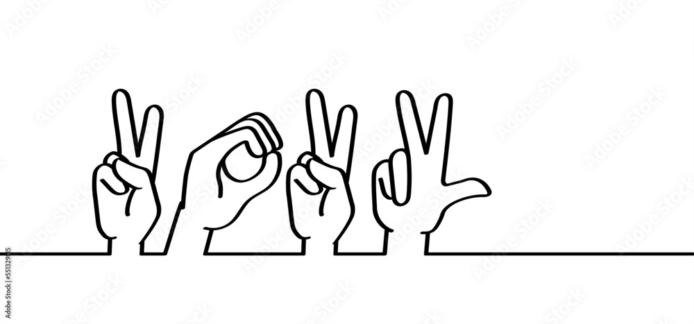 Drawing cartoon deaf sign language, 2023. Deafness cartoon. Gestures hand. Flat vector. For best wishes card or banner, happy new year 2023. Christmas, xmas time. Drawing cartoon deaf sign language, 2023. Deafness cartoon. Gestures hand. Flat vector. For best wishes card or banner, happy new year 2023. Christmas, xmas time.