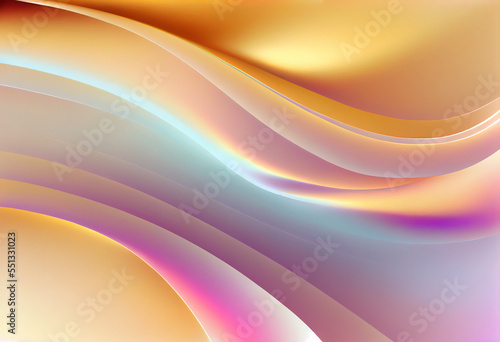 pastel and gold floating gradient design. Wavy Pastel and Yellow Gradient Background