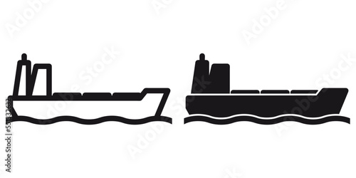ofvs250 OutlineFilledVectorSign ofvs - oil tanker icon . isolated transparent . outline and filled version . AI 10 / EPS 10 . g11590
