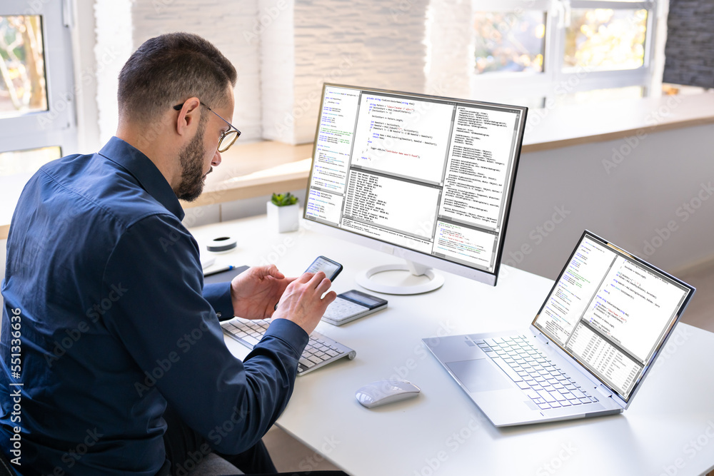 Software Programmer Or Coder Man Software Programmer Or Coder Man