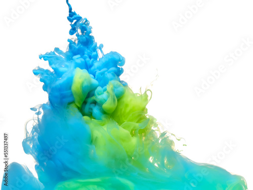 Abstract splashes of paint ...
