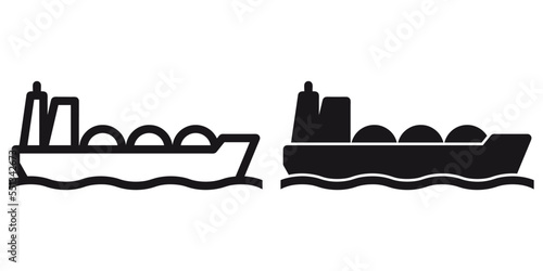 ofvs251 OutlineFilledVectorSign ofvs - lng tanker icon . (liquefied natural gas) . isolated transparent . outline and filled version . AI 10 / EPS 10 . g11591