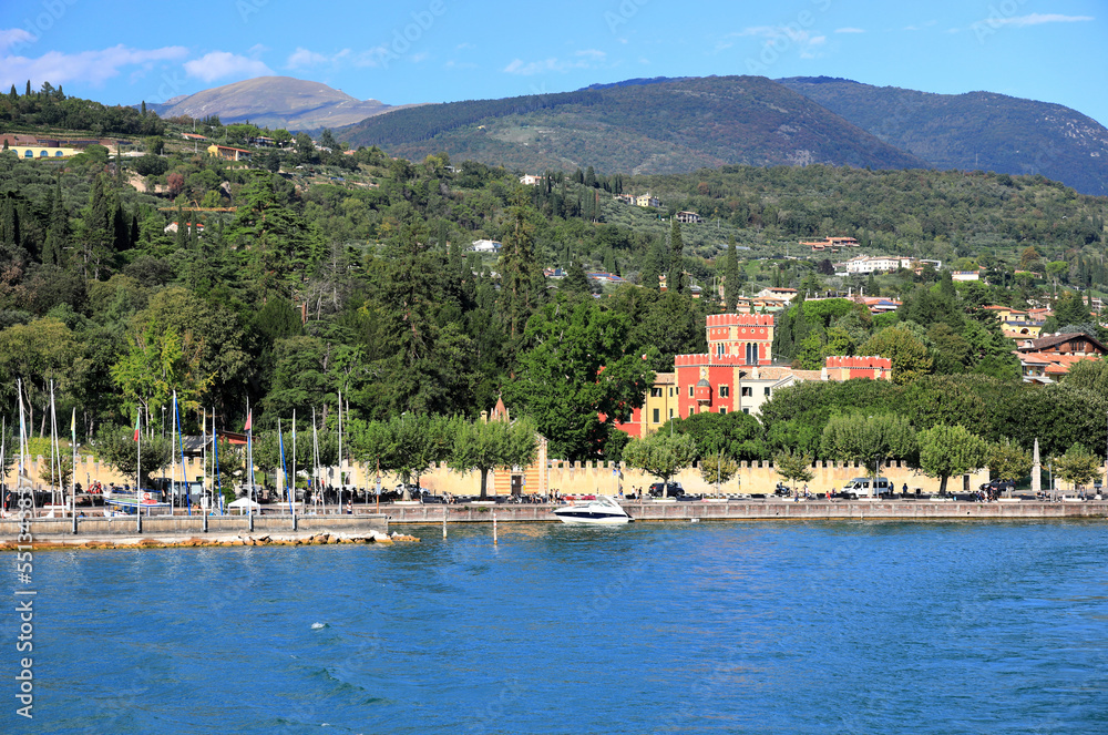 View of Garda town on Lake Garda. Italy, Europe.